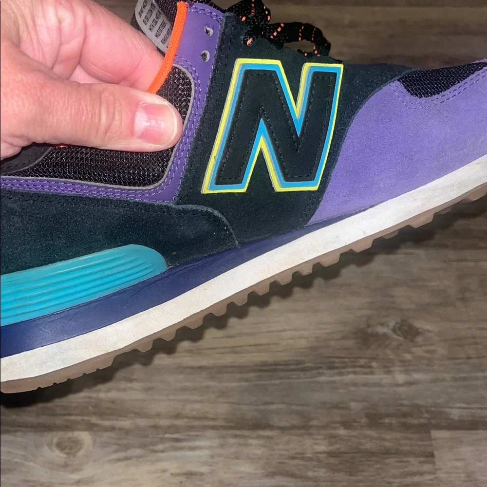 New Balance Men’s Black, Purple & Orange Athletic Sneakers